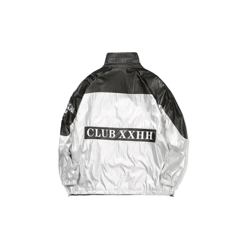 Clubxxhh Jackets Coats Unisex Black Silver-1