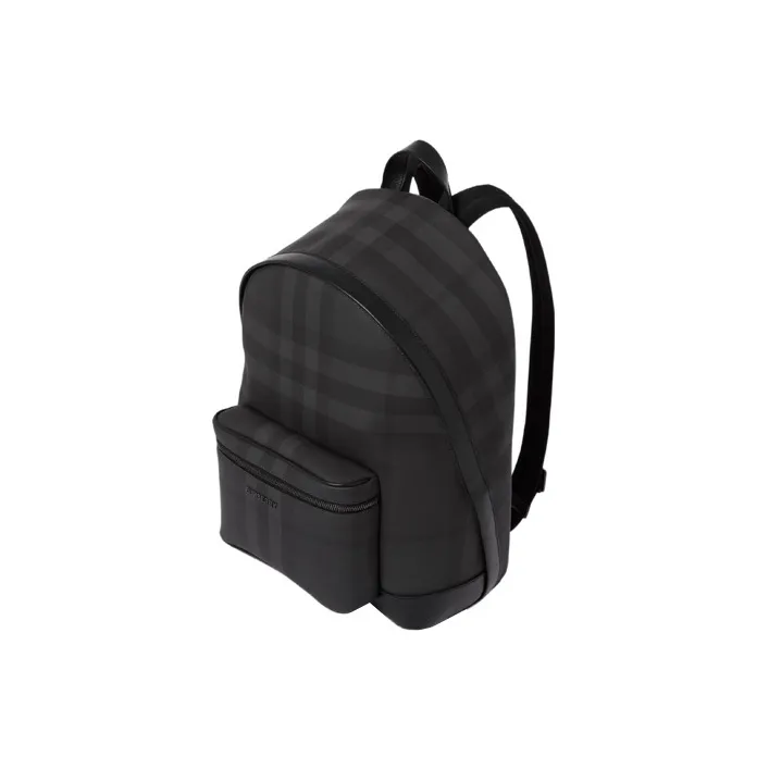 Burberry Charcoal Check And Leather Backpack Charcoal-1