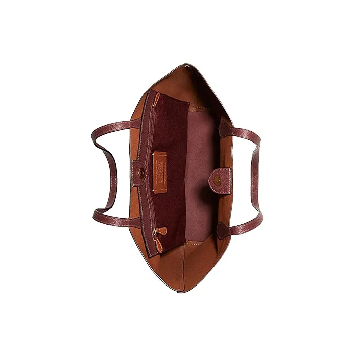 COACH Kia Cow Leather Tote Bag, Shopping Bag, Handbag, Shoulder Bag Women's Mixed Saddles Brown-3