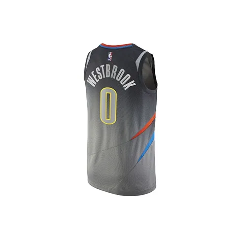 Nike Nike X NBA Russell Westbrook City Edition Swingman Jersey Basketball Jerseys Men's Dark Steel Gray-1