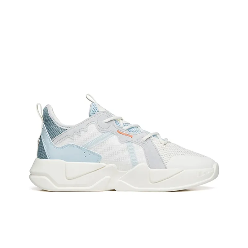 ANTA Life Collection Casual Shoes Men Low Top Ivory White/Illusion Blue/Wall Gray-1