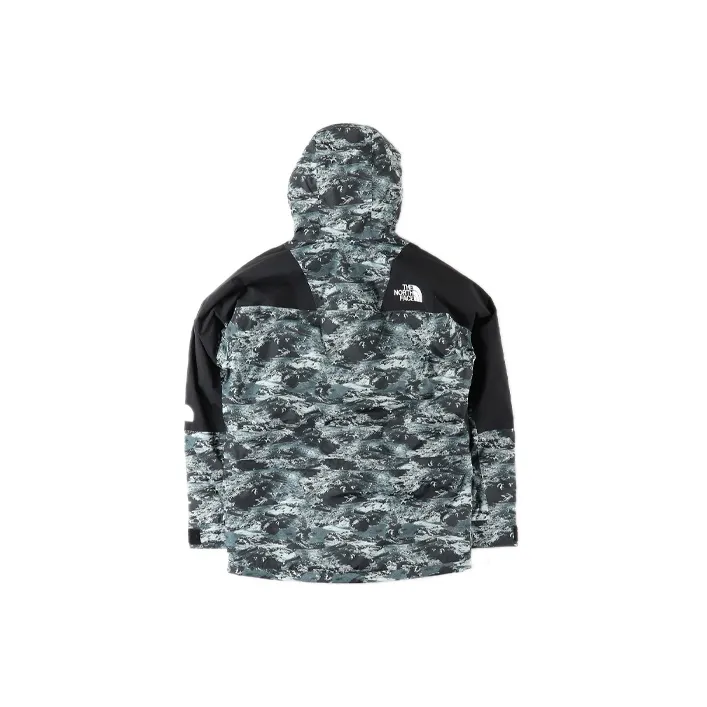 THE NORTH FACE Windbreaker Jacket Men's Snow Mountains Black Camouflage-1