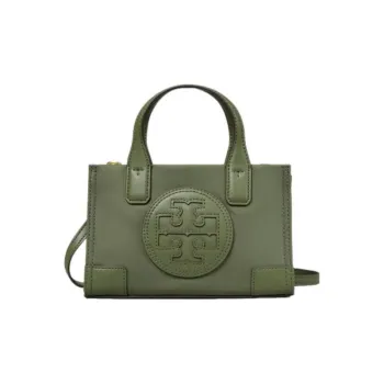 TORY BURCH Ella Eco Friendly Polyamide Tote Bag, Shopping Bag, Shoulder Bag, Handbag Mini Women's Green