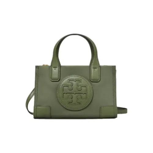TORY BURCH Ella Eco Friendly Polyamide Tote Bag, Shopping Bag, Shoulder Bag, Handbag Mini Women's Green