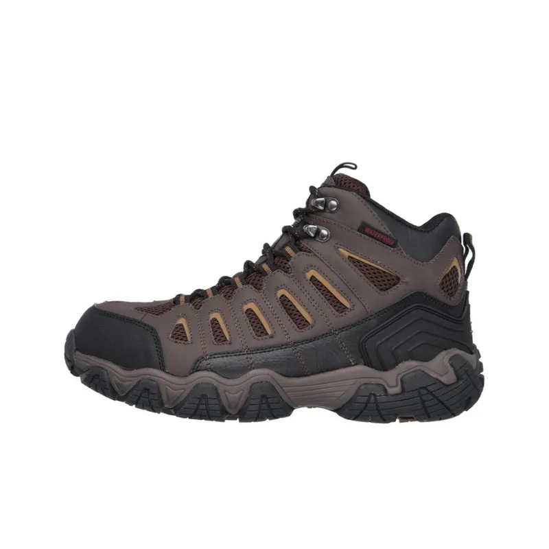 Skechers Work Hiking / Trekking Shoes Men Mid-Top Dark Brown-0