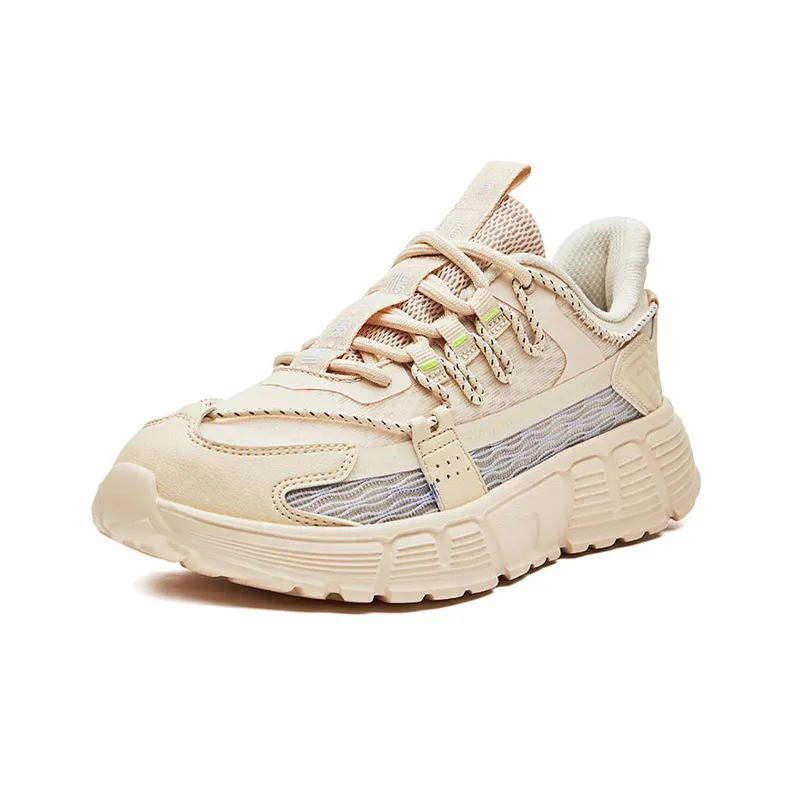 Erke Xun Casual Shoes Women's Low Top White/Mother of Pearl Color-2