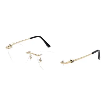 Cartier Eyeglass Frames Unisex Gold