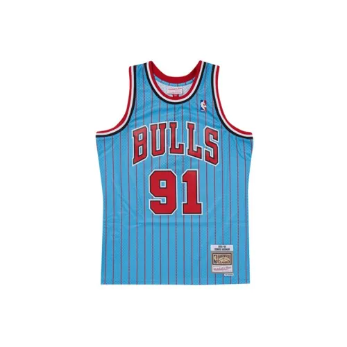 Mitchell Ness Basketball Jerseys Men Sky Blue