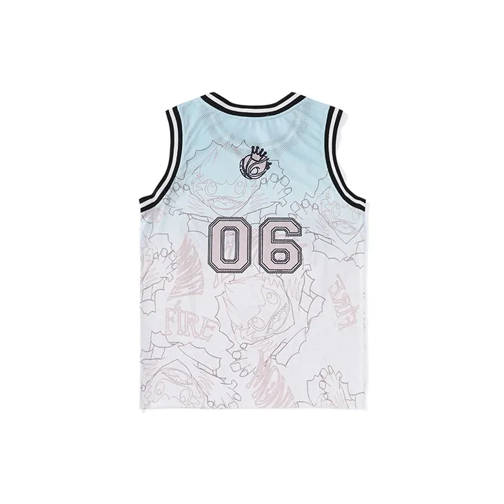 FireMonkey Basketball Jerseys Unisex White-1