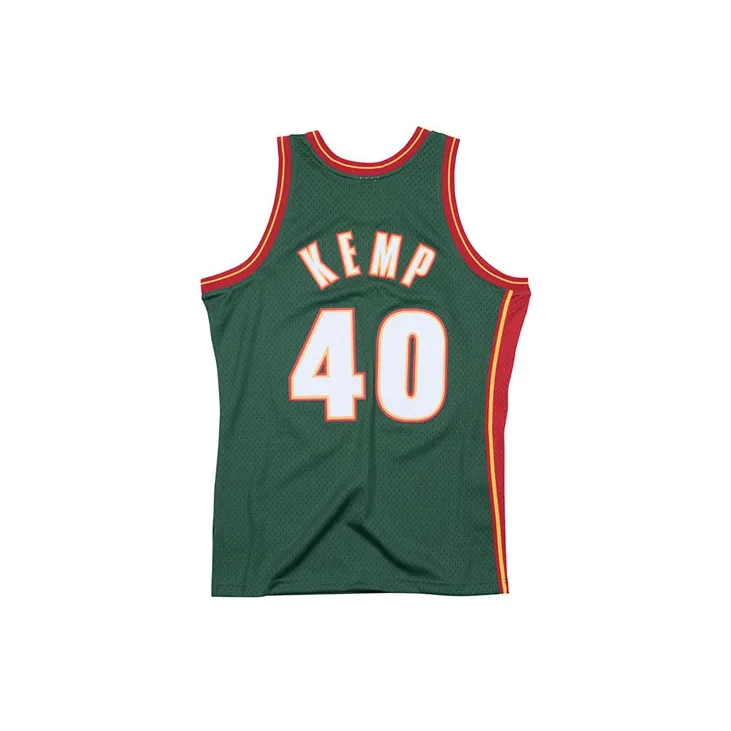 Mitchell & Ness Seattle SuperSonics Road 1995 96 Shawn Kemp Swingman Jersey-1