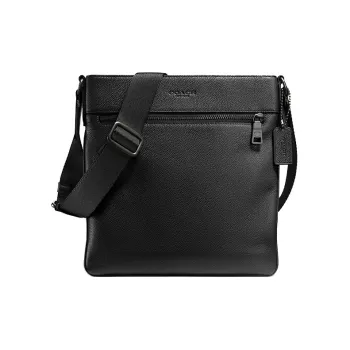 COACH Bowery Leather Messenger Bag Shoulder Bag Crossbody Bag Men's Black