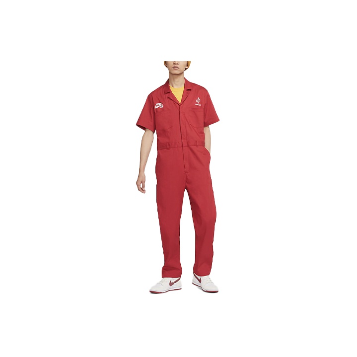 nordstrom red jumpsuit POIZON