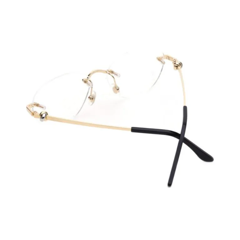 Cartier Eyeglass Frames Unisex Gold-2