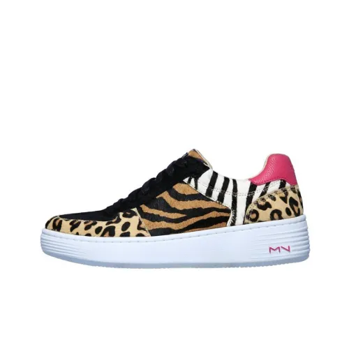 Skechers Skateboard Shoes Women's Low-Top Leopard Print