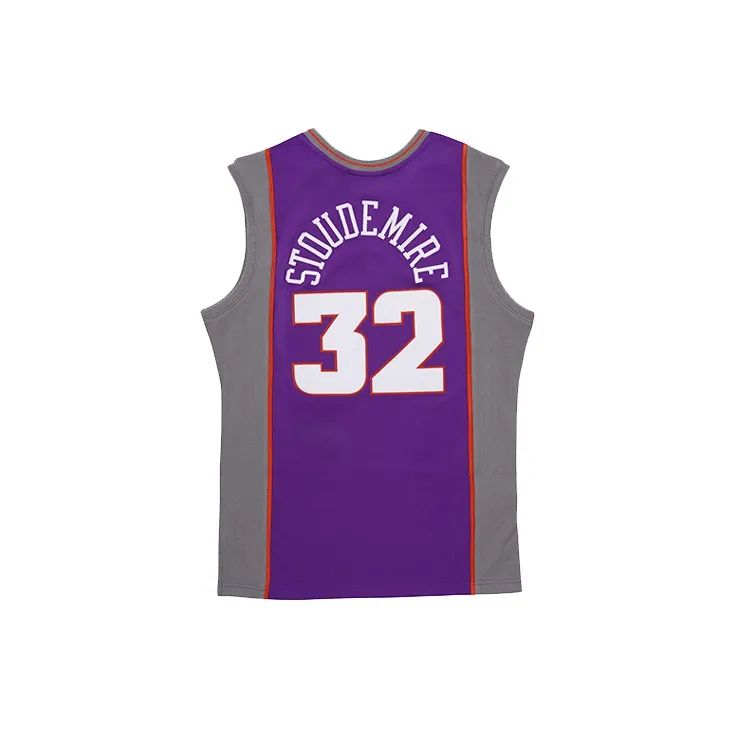 Mitchell & Ness NBA Retro Sports Moisture Wicking AU Player Edition 02 03 Phoenix Suns Stoudemire Size 32 Unisex Purple-1