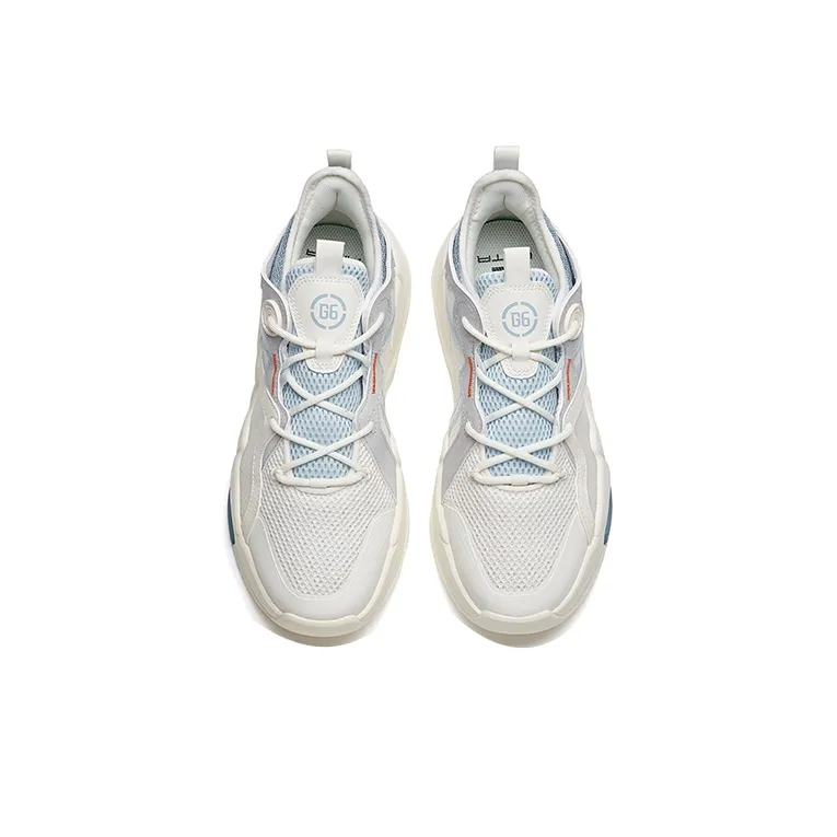ANTA Life Collection Casual Shoes Men Low Top Ivory White/Illusion Blue/Wall Gray-3
