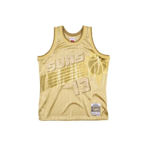 Mitchell Ness Basketball Jerseys Unisex Gold