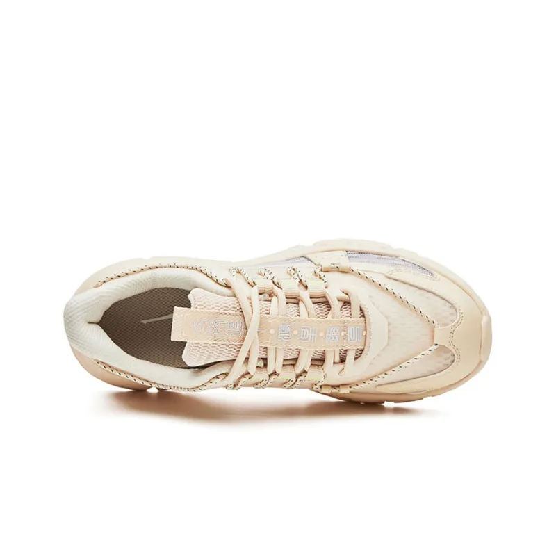 Erke Xun Casual Shoes Women's Low Top White/Mother of Pearl Color-3