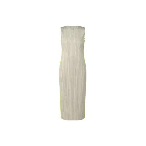 PLEATS PLEASE ISSEY MIYAKE Sleeveless Dresses Women's Light Gray