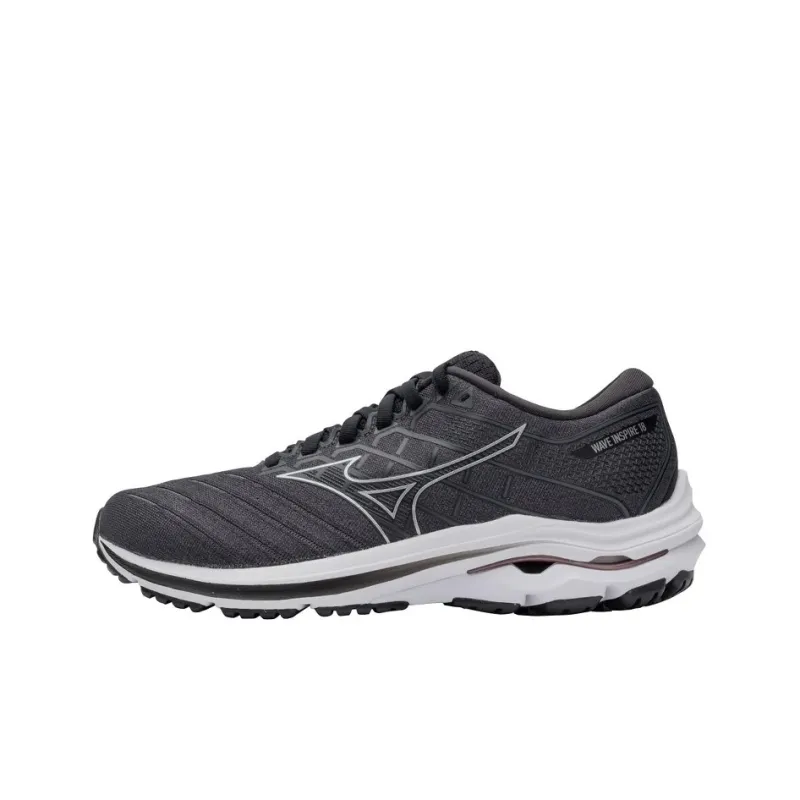 Mizuno Women's Wave Inspire 18 Wide 'Black White' Women's-0