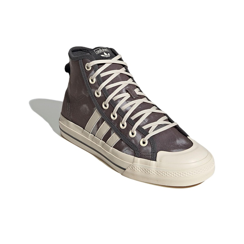 Adidas Originals Nizza Hi RF Brown outlets Leather Sneakers