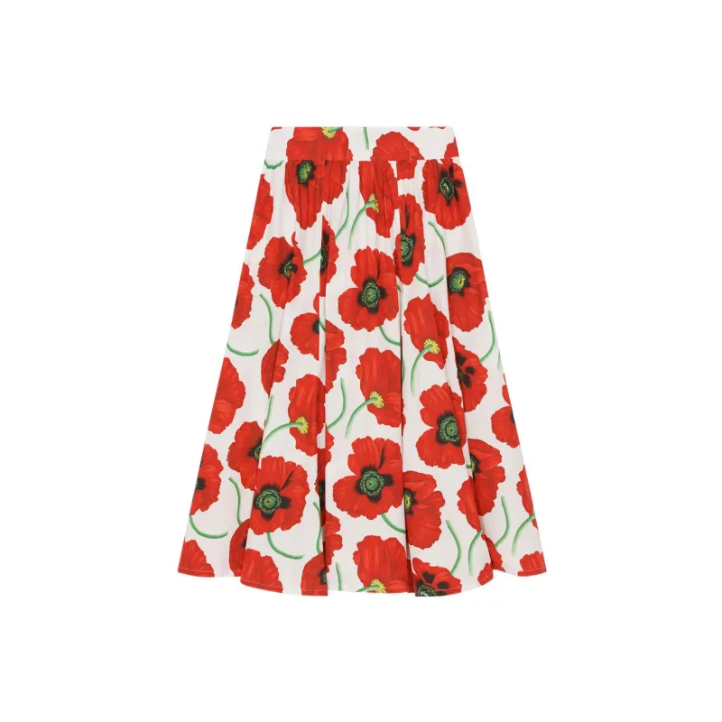 KENZO X Nigo FW22 Casual Long Skirt Women's White-1