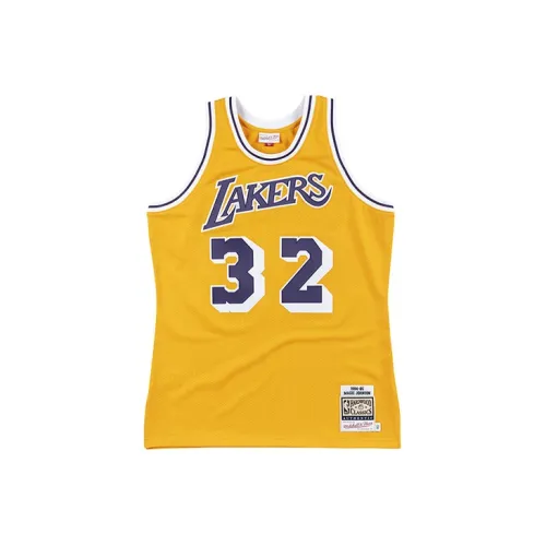 Mitchell Ness Basketball Jerseys Men Light Gold