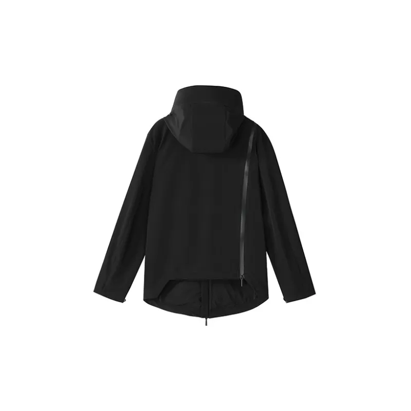 NORVINCY Windbreaker Jackets Unisex Black-1
