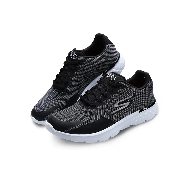 Skechers Go Run 400 Low Top Running Shoes Women's Black White-2