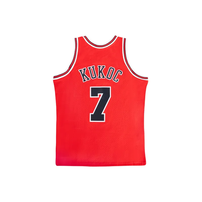 Mitchell Ness Basketball Jerseys Men Orange Red-1