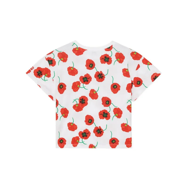 KENZO Poppy Flower Series T-Shirts Women's White-1