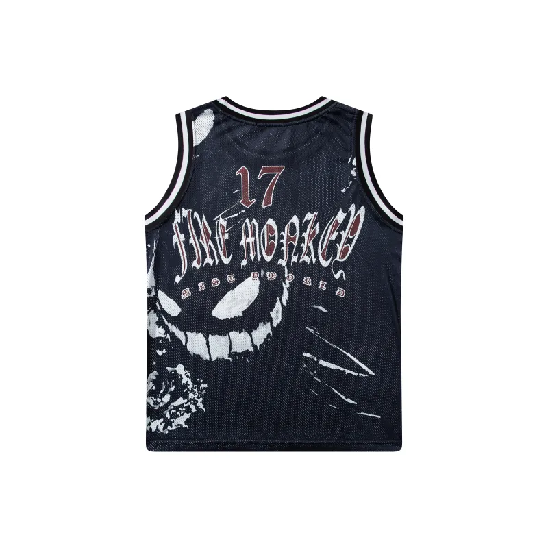FireMonkey Basketball Jersey Unisex Black-1