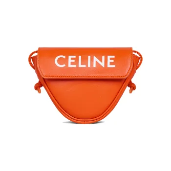 CELINE Cow Leather Crossbody Bag Mini Men's Orange
