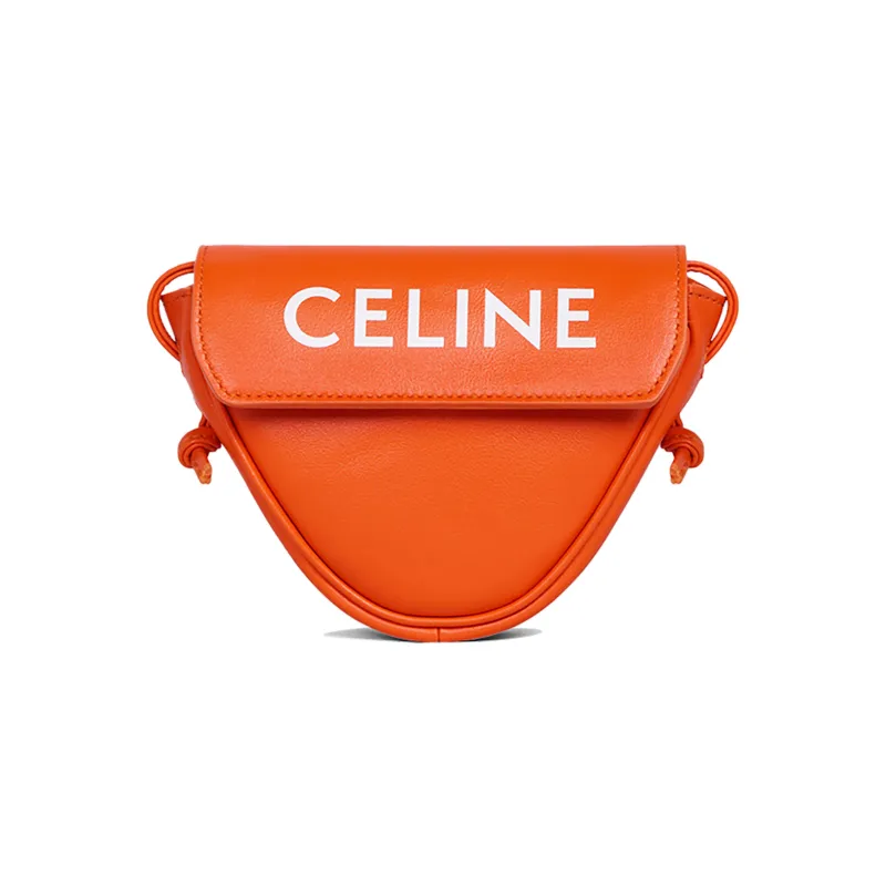 CELINE Cow Leather Crossbody Bag Mini Men's Orange-0