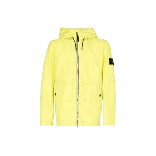 STONE ISLAND Windbreaker Jackets Men Yellow