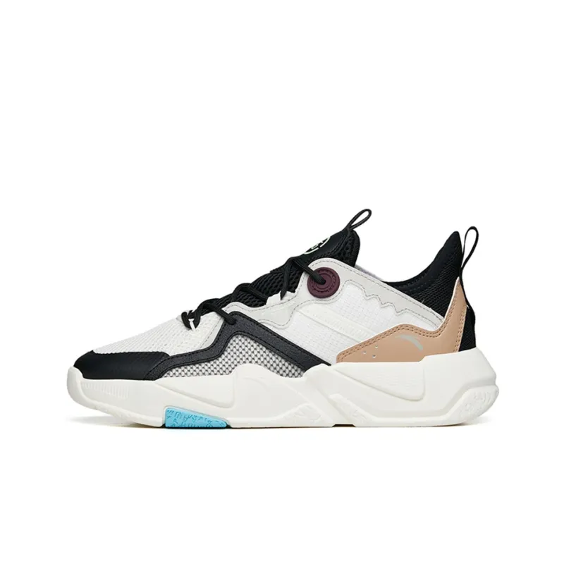 ANTA Casual Shoes Men Low Top Ivory White/Black/Dust Gray-0