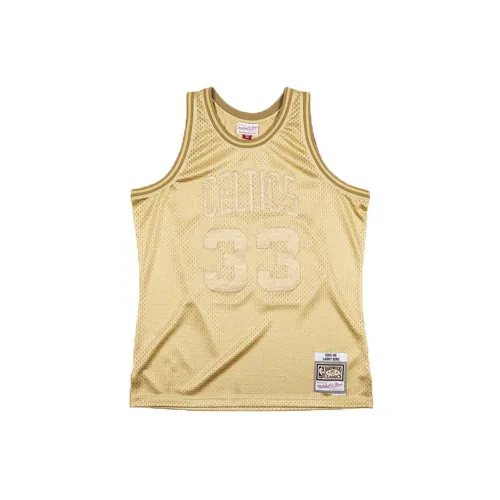 Mitchell Ness Basketball Jerseys Unisex Gold