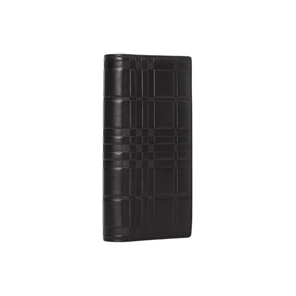 Burberry Leather Long Wallet, Card Holder, Wallet Men's Black-1
