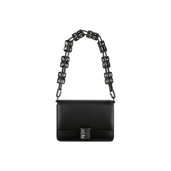 Givenchy 4G Shiny Spazzolato Cow Leather Shoulder Bag Handbag Shoulder Bag Women's Black
