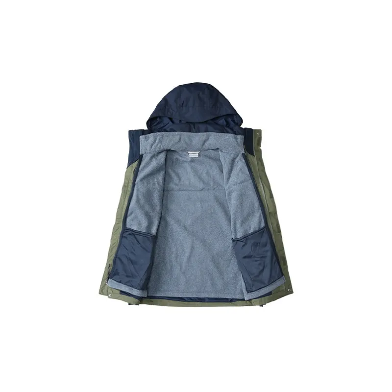 Columbia Waterproof And Windproof Windbreaker Jacket Unisex Army Green-2