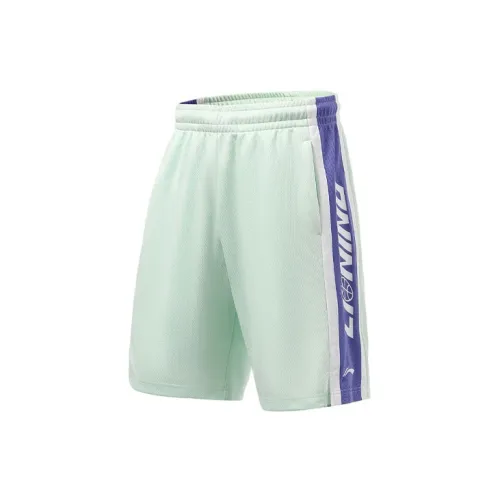 LINING Sports Basketball Collection Basketball Shorts Men Green