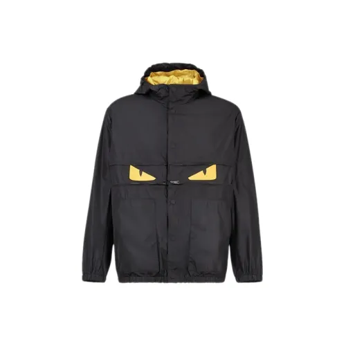 FENDI Windbreaker Jackets Men Black