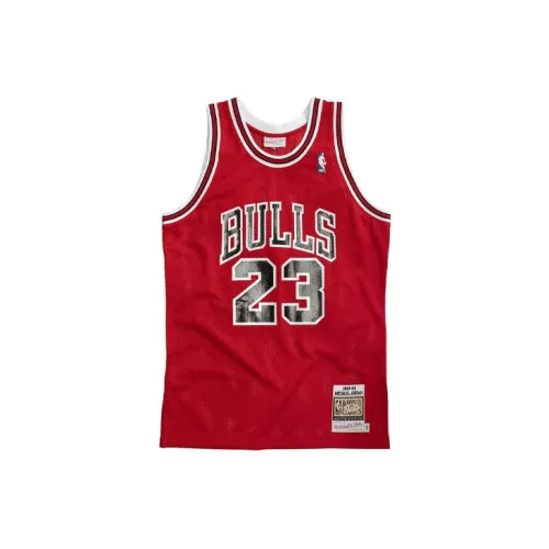 Mitchell Ness Basketball Jerseys Men Red