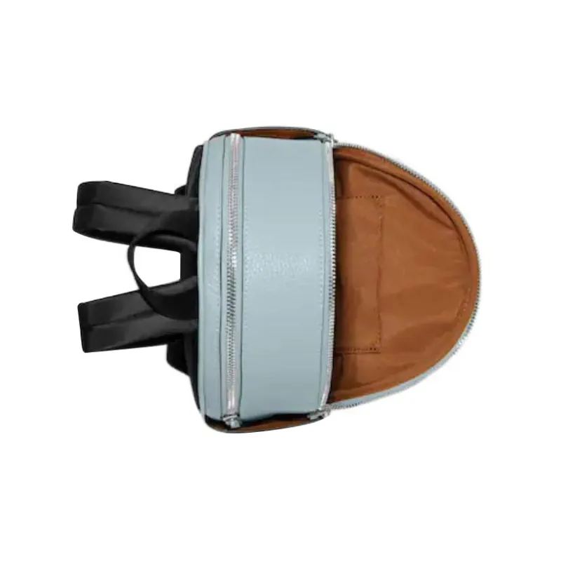 COACH Court Pebbled Leather Backpack Trumpets Women's Light Blue-2