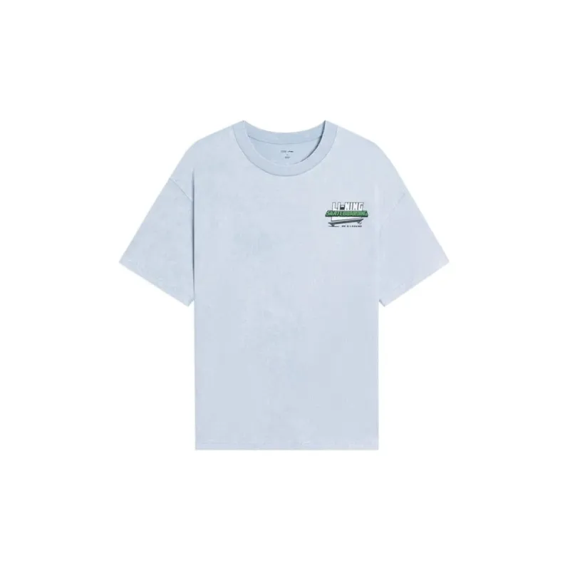 LiNing x MARVEL Disney T Shirt Unisex Mist Blue-1