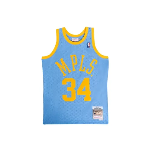 Mitchell Ness Basketball Jerseys Men Sky Blue