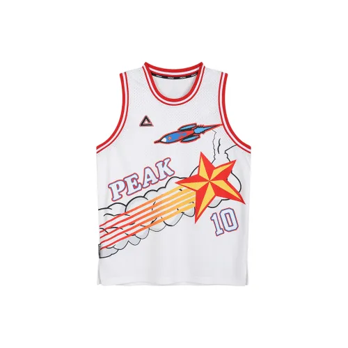 PEAK Basketball Jerseys Men All White