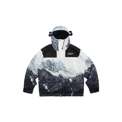 HARSH AND CRUEL Jackets Unisex Snowy Mountain Print