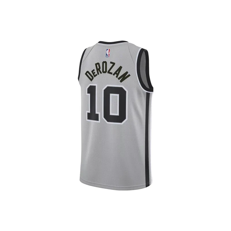 Nike x NBA Basketball Jerseys SW Fan Edition 19 20 Season San Antonio Spurs DeRozan Size 10 Men's Gray-1