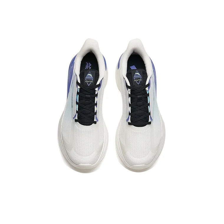 Anta Running Collection Breathable Lightweight Low Top Running Shoes Men's White-3